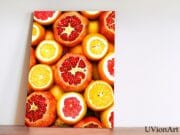 Citrus and Pomegranate Wall Art – Vibrant Fruit Kitchen Decor, Fresh Juicy Orange & Ruby Red Poster, UVionArt Print - Image 5