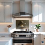 Chef Alligator Kitchen Backsplash – Humorous Animal Cooking kitchen Decor, UVionArt Whimsical Gator Print, Funny Backsplash - Image 5