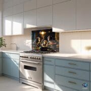 Three Monkeys Cooking – Funny Glass Backsplash Art for Kitchen | UV Printed Tempered Glass Backsplash by UVionArt - Image 3