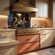 Three Monkeys Cooking – Funny Glass Backsplash Art for Kitchen | UV Printed Tempered Glass Backsplash by UVionArt - Image 4