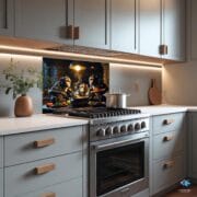 Three Monkeys Cooking – Funny Glass Backsplash Art for Kitchen | UV Printed Tempered Glass Backsplash by UVionArt - Image 5