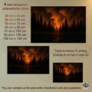 Dark Forest Kitchen Backsplash | Tempered Glass Wall Panel | UV Printed Woodland Art | Moody Nature Decor | Heat-Resistant Panel - Image 10