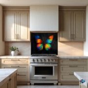 Rainbow Butterfly Glass Backsplash | UV Printed Kitchen Wall Panel | Vibrant Insect Art on Tempered Heat-Resistant Glass - Image 10