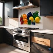 Glass Fruit Art Backsplash | Realistic Colorful Fruit Panel | UV Printed Tempered Glass Kitchen Wall Protector by UVionArt - Image 4