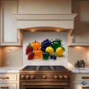 Glass Fruit Art Backsplash | Realistic Colorful Fruit Panel | UV Printed Tempered Glass Kitchen Wall Protector by UVionArt - Image 9