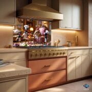 Whimsical Chef Ants & Hamster Feast – UV Printed Tempered Glass Backsplash for Fun Kitchen Decor - Image 6
