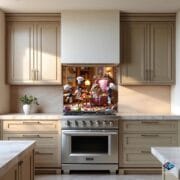 Whimsical Chef Ants & Hamster Feast – UV Printed Tempered Glass Backsplash for Fun Kitchen Decor - Image 10