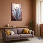 Jesus Christ Glass Wall Art | UV Printed Spiritual Panel | Christian Resurrection Scene | Faith-Inspired Tempered Glass Home Decor - Image 6