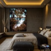 Waterfall Forest Glass Wall Art | UV Printed Tropical Nature Scene | Lush Jungle Landscape Panel | Tempered Glass Home Decor by UVionArt - Image 5