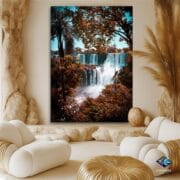 Waterfall Forest Glass Wall Art | UV Printed Tropical Nature Scene | Lush Jungle Landscape Panel | Tempered Glass Home Decor by UVionArt - Image 9