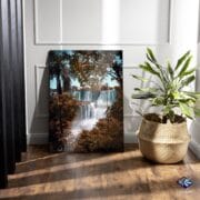 Waterfall Forest Glass Wall Art | UV Printed Tropical Nature Scene | Lush Jungle Landscape Panel | Tempered Glass Home Decor by UVionArt - Image 3