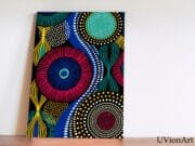 Lineform – Modern Abstract Dot Art Print, Tribal Geometric Wall Decor, Colorful Contemporary Pattern by UVionArt - Image 5