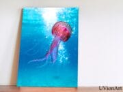 Lumaqua – Vibrant Jellyfish Wall Art, Underwater Ocean Scene, Marine Life Print, Ocean Lover Decor by UVionArt - Image 5