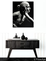 Marble Echo – Classical Sculpture Wall Art, Black and White Fine Art Print, Minimalist Greco-Roman Decor by UVionArt - Image 3
