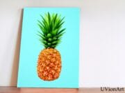 Tropical Azul – Pineapple Pop Art, Bright Kitchen Wall Decor, Kitchen Vibe, Colorful Fruit Artwork by UVionArt - Image 5