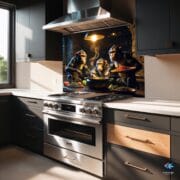 Three Monkeys Cooking – Funny Glass Backsplash Art for Kitchen | UV Printed Tempered Glass Backsplash by UVionArt - Image 6
