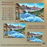 Mountain Lake Glass Backsplash – Scenic Nature Wall Art for Kitchen | Tempered Glass UV Panel by UVionArt - Image 10