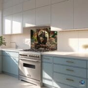 Chocolate Earth Glass Backsplash – Eco Art Print on Tempered Glass | Unique UV Printed Wall Panel - Image 6
