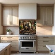 Chocolate Earth Glass Backsplash – Eco Art Print on Tempered Glass | Unique UV Printed Wall Panel - Image 3