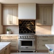 Bee & Honeycomb Glass Backsplash | UV Printed Kitchen Panel | Black Gold Tempered Glass | Heat Resistant, Easy Clean Splashback - Image 6