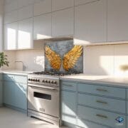 Exclusive tempered glass wall art & kitchen backsplash, UV printed, heat resistant, modern unique decor for kitchen, living room, bathroom - Image 6