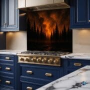 Dark Forest Kitchen Backsplash | Tempered Glass Wall Panel | UV Printed Woodland Art | Moody Nature Decor | Heat-Resistant Panel - Image 6