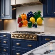 Glass Fruit Art Backsplash | Realistic Colorful Fruit Panel | UV Printed Tempered Glass Kitchen Wall Protector by UVionArt - Image 3