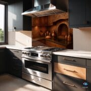 Traditional Copper Kitchen Backsplash – Ottoman Style UV Printed Glass Panel – Tempered Glass Stove Wall Art - Image 4