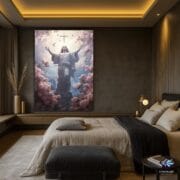 Jesus Christ Glass Wall Art | UV Printed Spiritual Panel | Christian Resurrection Scene | Faith-Inspired Tempered Glass Home Decor - Image 5