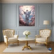 Jesus Christ Glass Wall Art | UV Printed Spiritual Panel | Christian Resurrection Scene | Faith-Inspired Tempered Glass Home Decor - Image 7